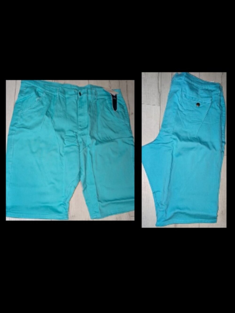 NWT DG3 Diane Gilman Turquoise Stretch Bermuda Shorts Womens Plus Size 22W
